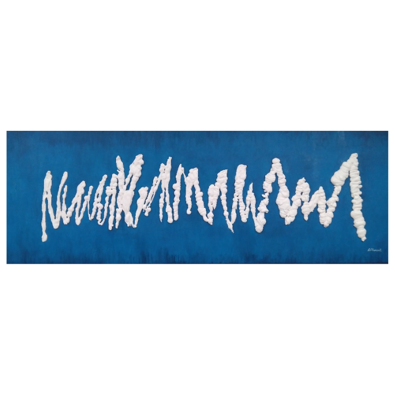 Cuadro ABSTRACTO GARABATO textura Carlos Altisent 50x150 cm