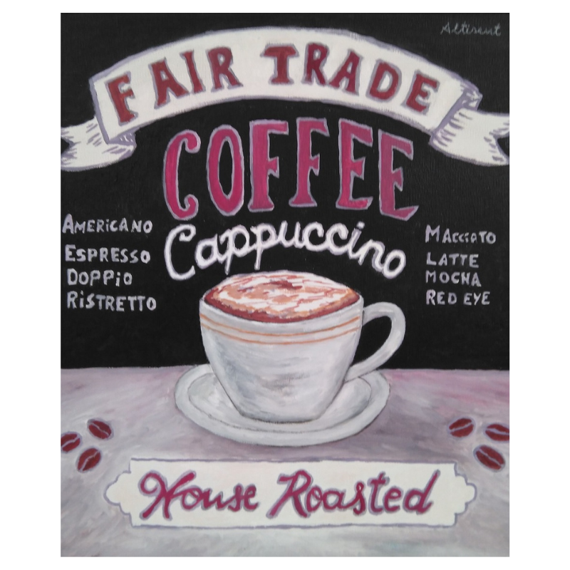 Cuadro TAZA de COFFEE vintage Carlos Altisent 50x40 cm