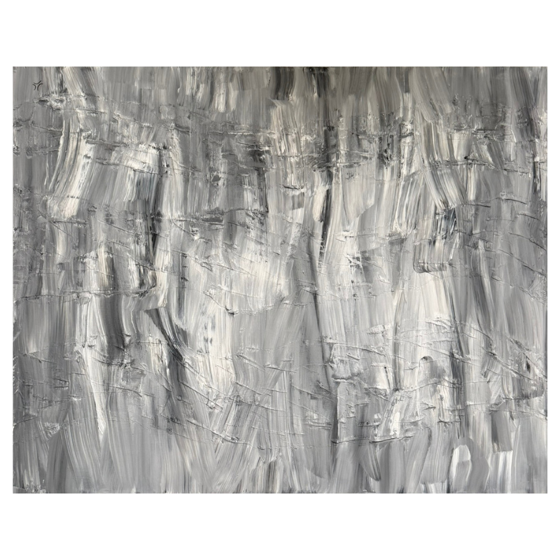 Cuadro abstracto MANCHAS GRIS Carlos Altisent 80x100 cm