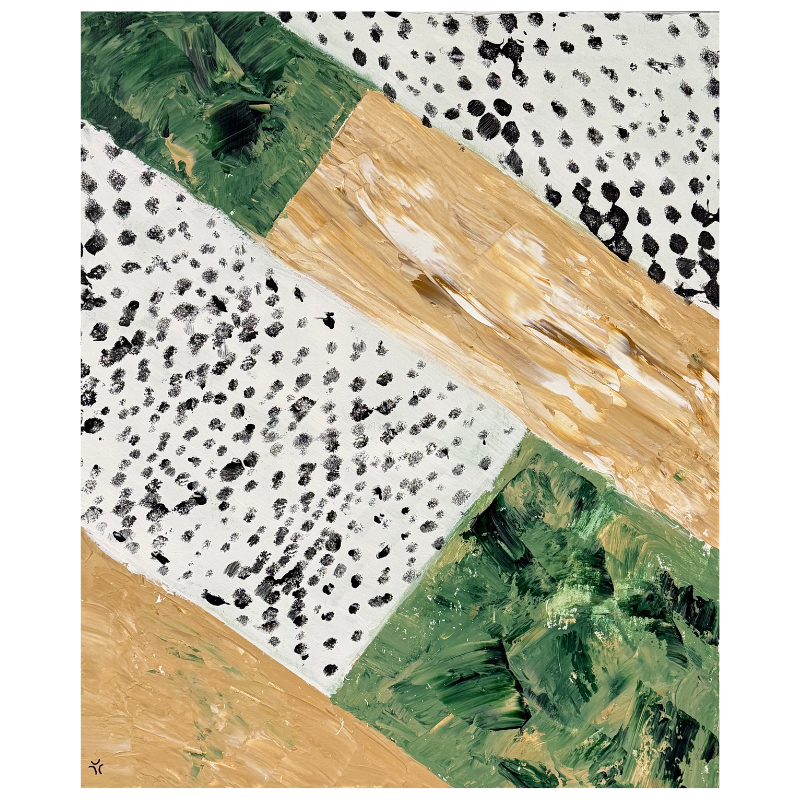 Cuadro abstracto COLATGE VERDE Carlos Altisent 50x60 cm