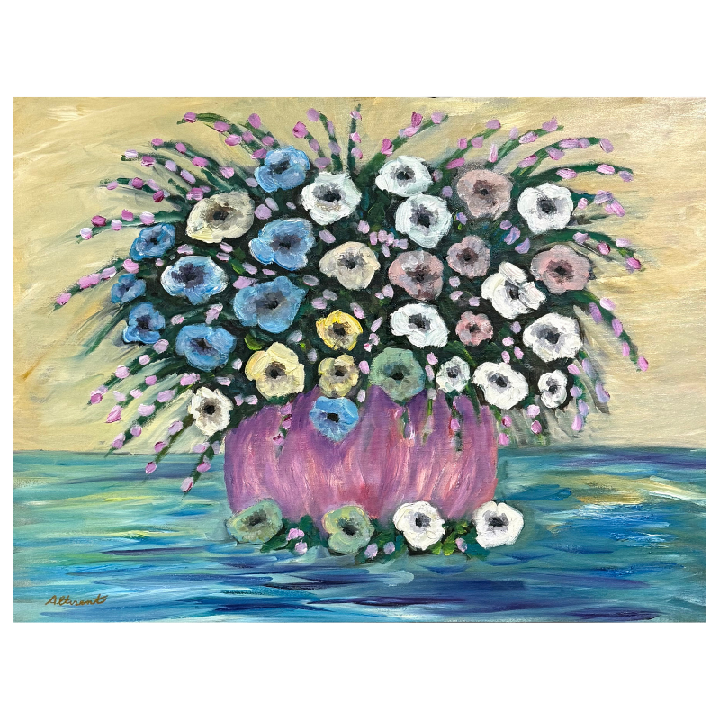 Cuadro JARRÓN con FLORES Carlos Altisent 45x60 cm