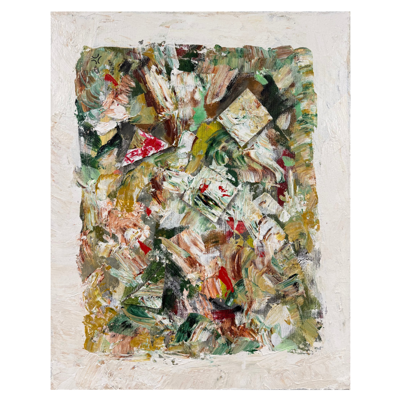 Cuadro abstracto COLATGE otoñal Carlos Altisent 40x50 cm