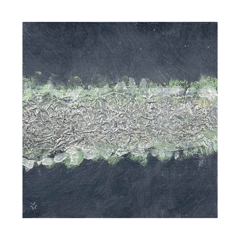 Cuadro abstracto Paisaje gris Carlos Altisent 30x30cm